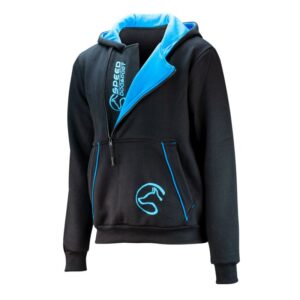 Bruno Dogsport – Felpa Hoodie Unisex- front black cyan