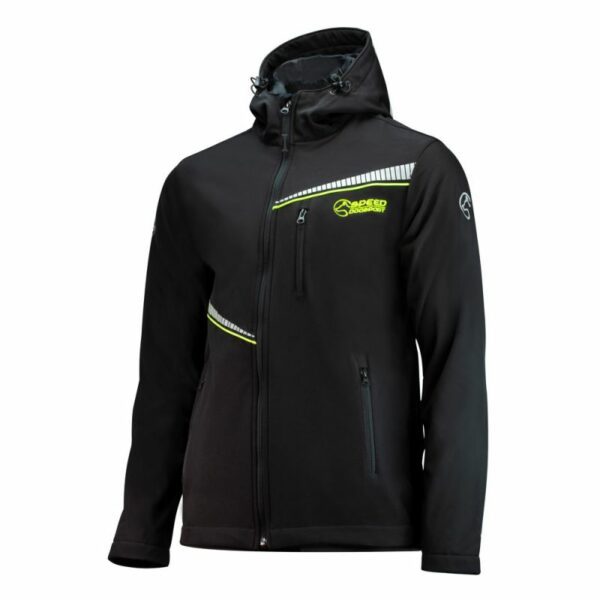 Thor 2.0 Dogsport – Giacca Softshell Unisex-black neon yellow front
