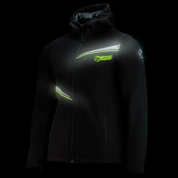 Thor 2.0 Dogsport – Giacca Softshell Unisex-black neon yellow front night